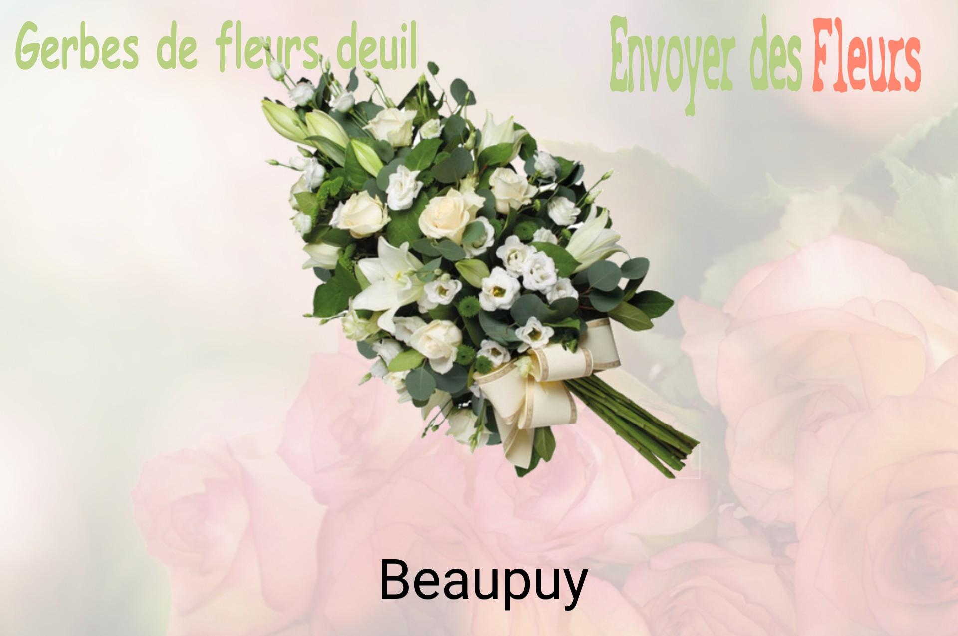 Gerbe de fleurs de deuil livrée à Beaupuy